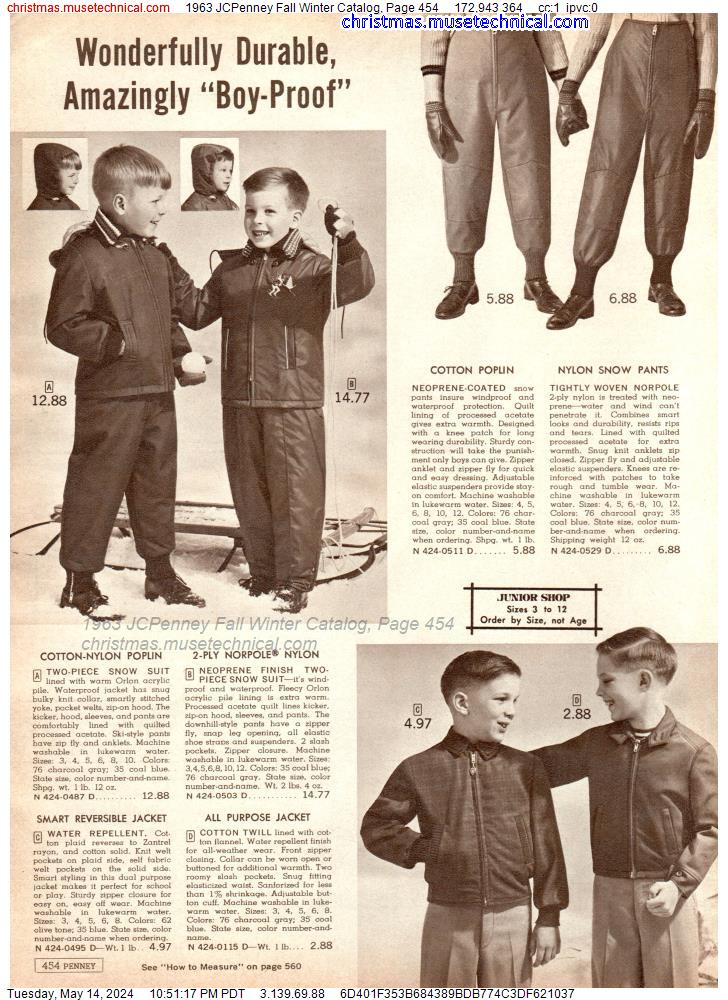 1963 JCPenney Fall Winter Catalog, Page 454