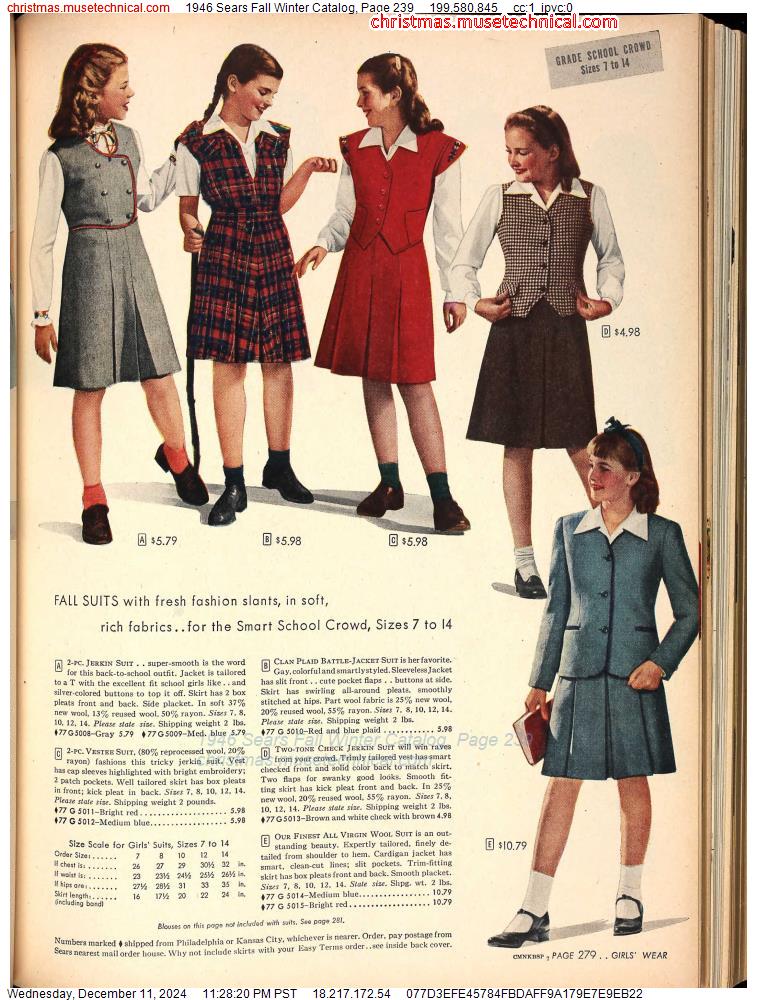 1946 Sears Fall Winter Catalog, Page 239