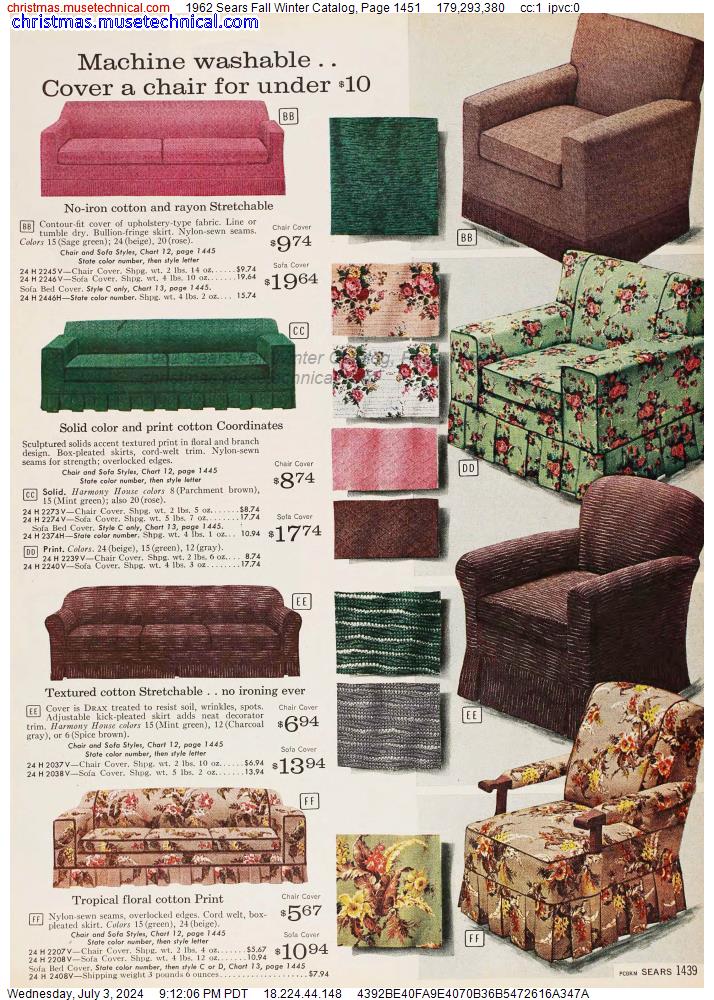 1962 Sears Fall Winter Catalog, Page 1451