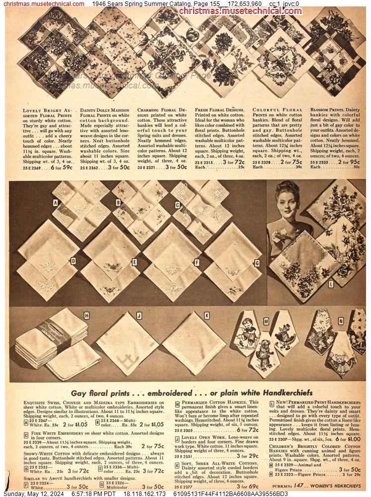 1946 Sears Spring Summer Catalog, Page 155