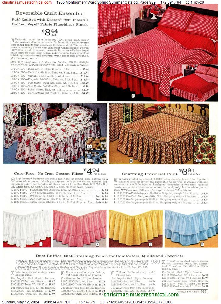 1965 Montgomery Ward Spring Summer Catalog, Page 989