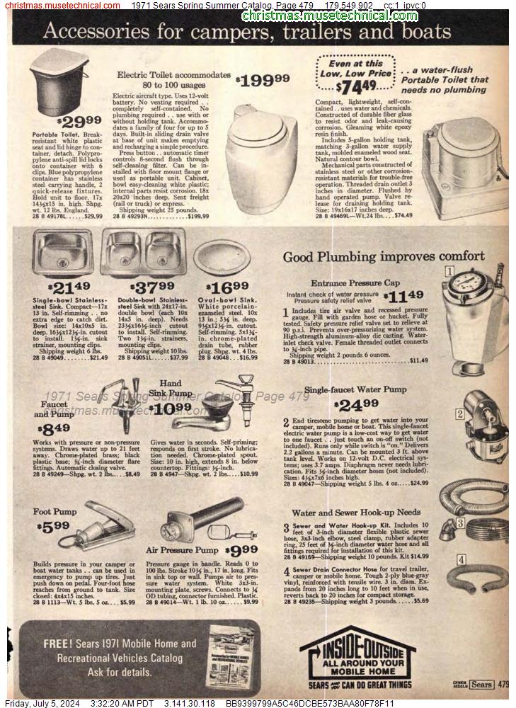 1971 Sears Spring Summer Catalog, Page 479