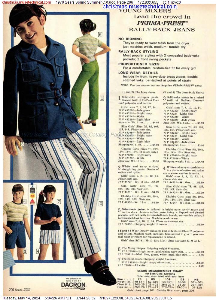 1970 Sears Spring Summer Catalog, Page 206