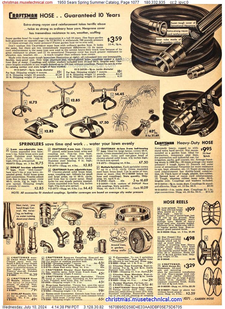 1950 Sears Spring Summer Catalog, Page 1077