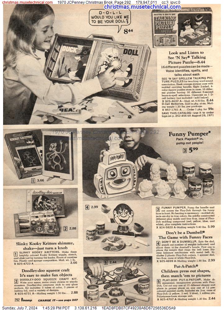 1970 JCPenney Christmas Book, Page 292