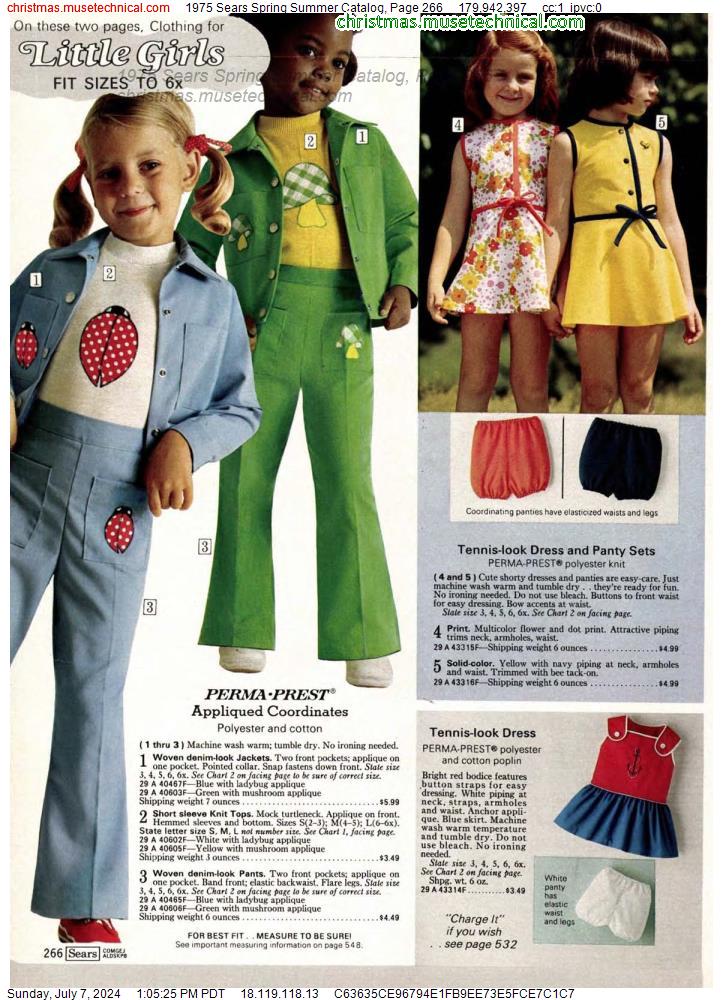 1975 Sears Spring Summer Catalog, Page 266