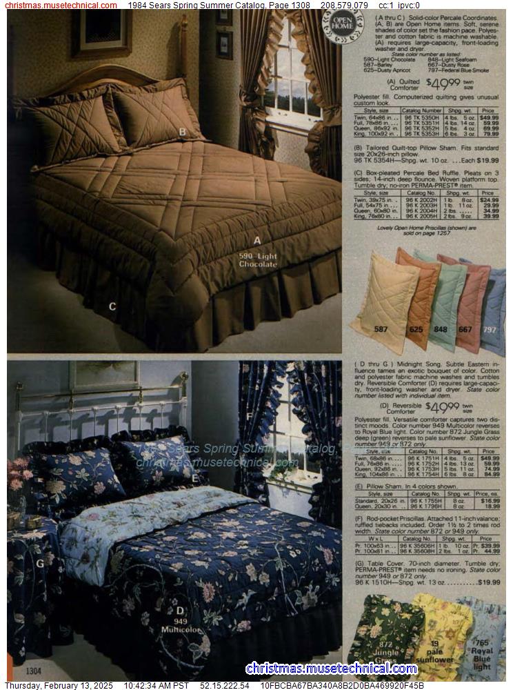 1984 Sears Spring Summer Catalog, Page 1308