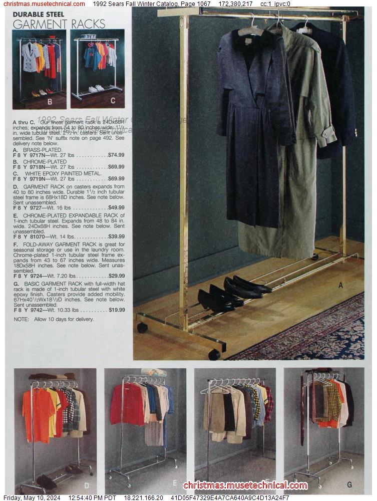 1992 Sears Fall Winter Catalog, Page 1067