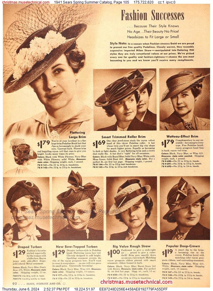 1941 Sears Spring Summer Catalog, Page 105