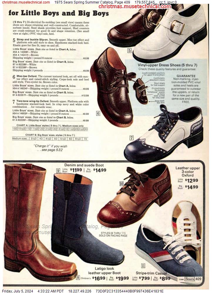 1975 Sears Spring Summer Catalog, Page 409