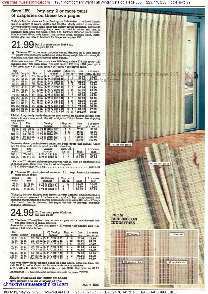 1984 Montgomery Ward Fall Winter Catalog, Page 805