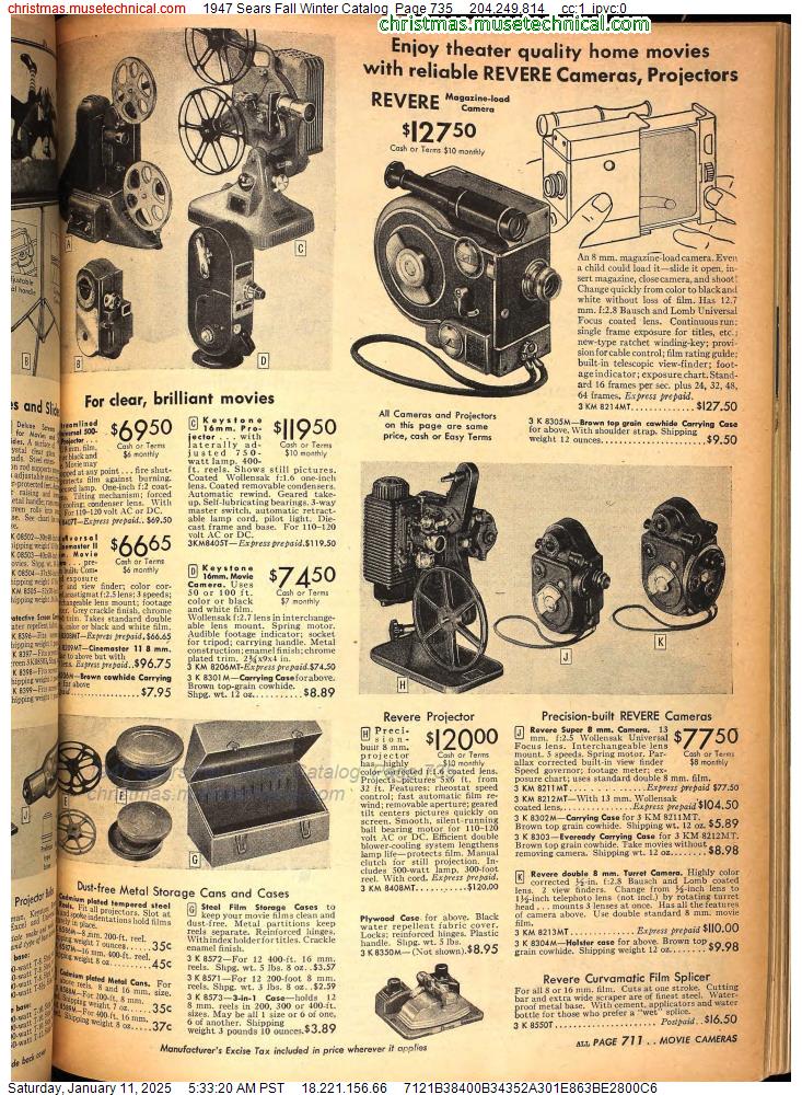 1947 Sears Fall Winter Catalog, Page 735