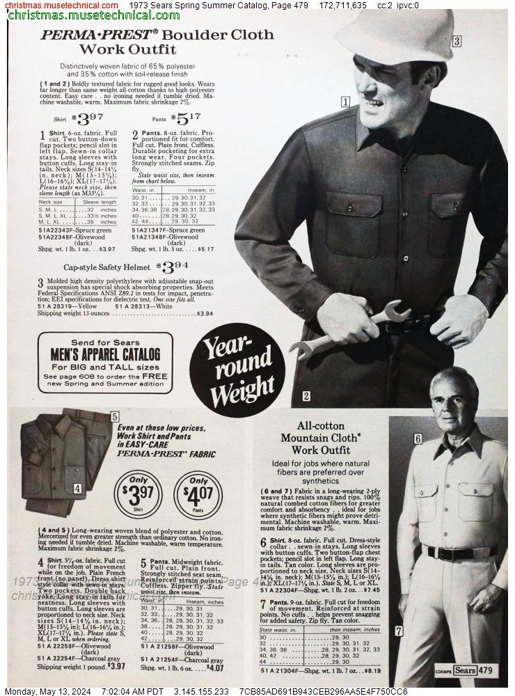 1973 Sears Spring Summer Catalog, Page 479