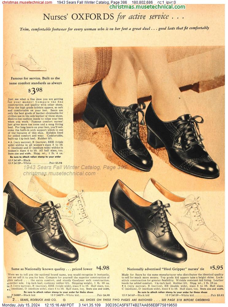 1943 Sears Fall Winter Catalog, Page 386