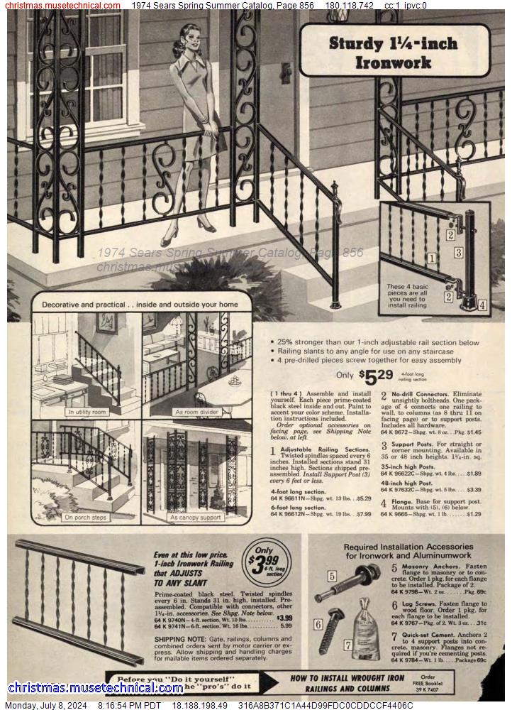 1974 Sears Spring Summer Catalog, Page 856