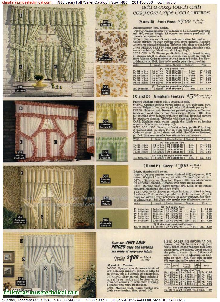 1980 Sears Fall Winter Catalog, Page 1480