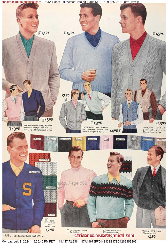 1955 Sears Fall Winter Catalog, Page 562