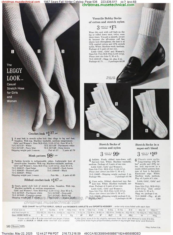 1967 Sears Fall Winter Catalog, Page 536