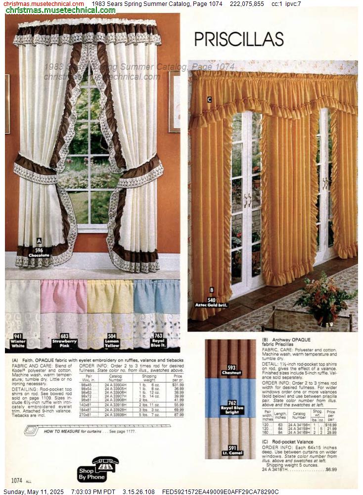 1983 Sears Spring Summer Catalog, Page 1074
