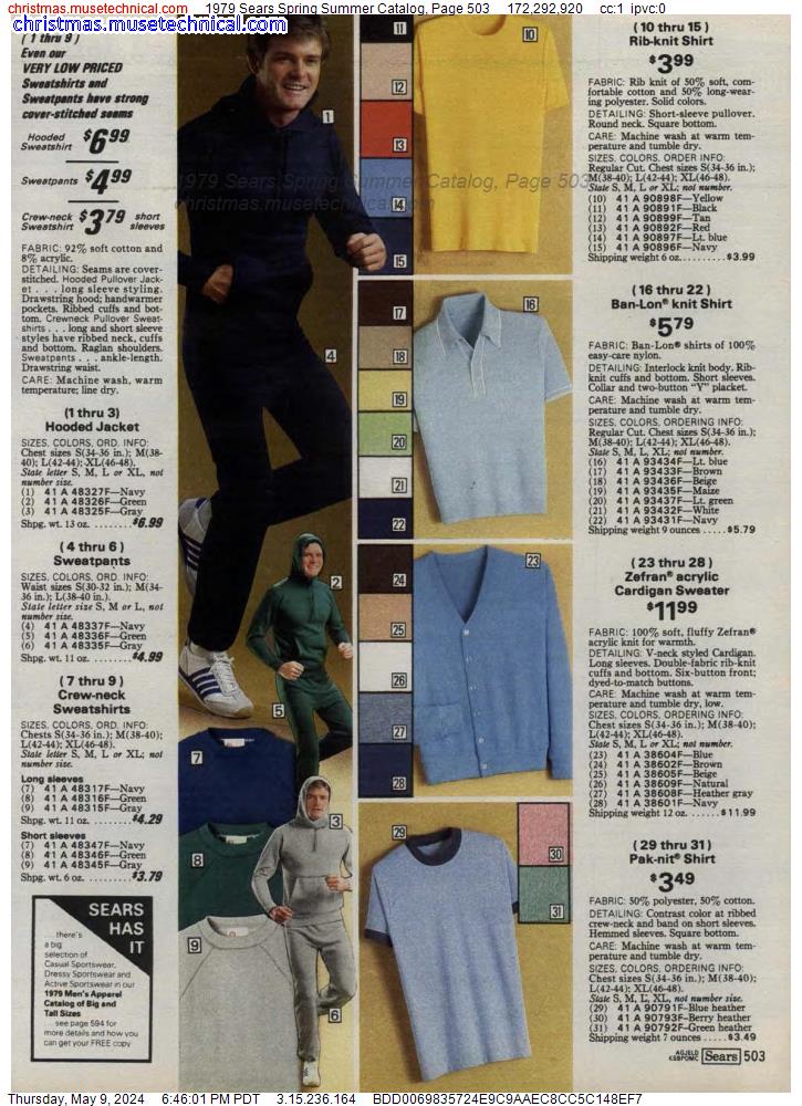 1979 Sears Spring Summer Catalog, Page 503