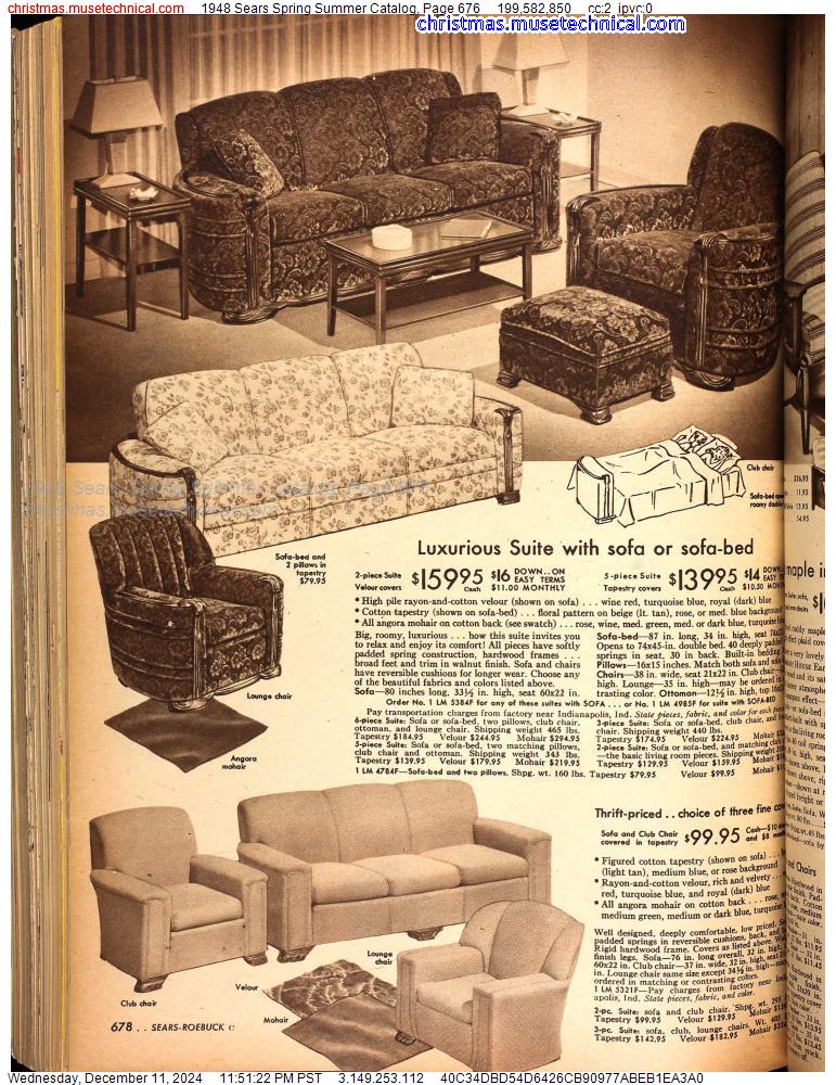 1948 Sears Spring Summer Catalog, Page 676