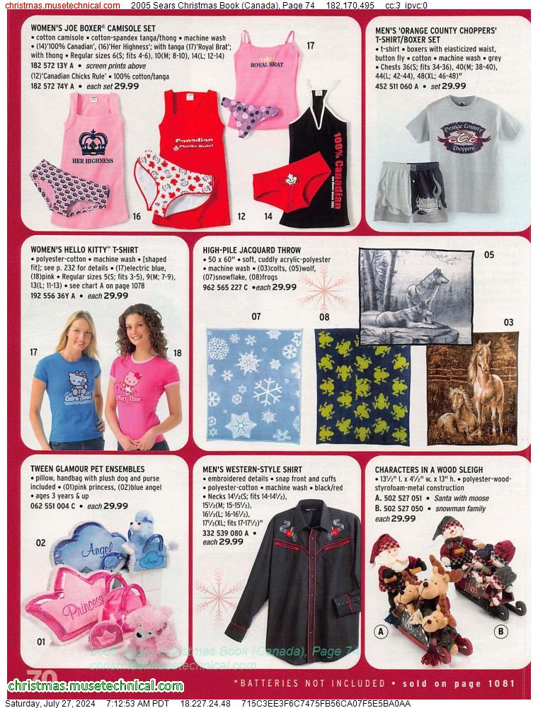 2005 Sears Christmas Book (Canada), Page 74