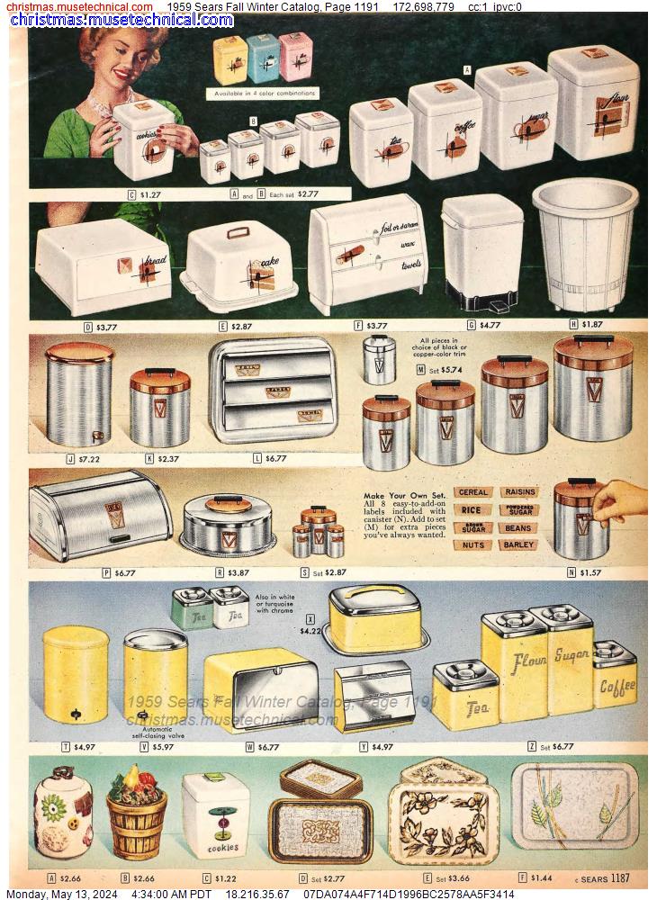 1959 Sears Fall Winter Catalog, Page 1191