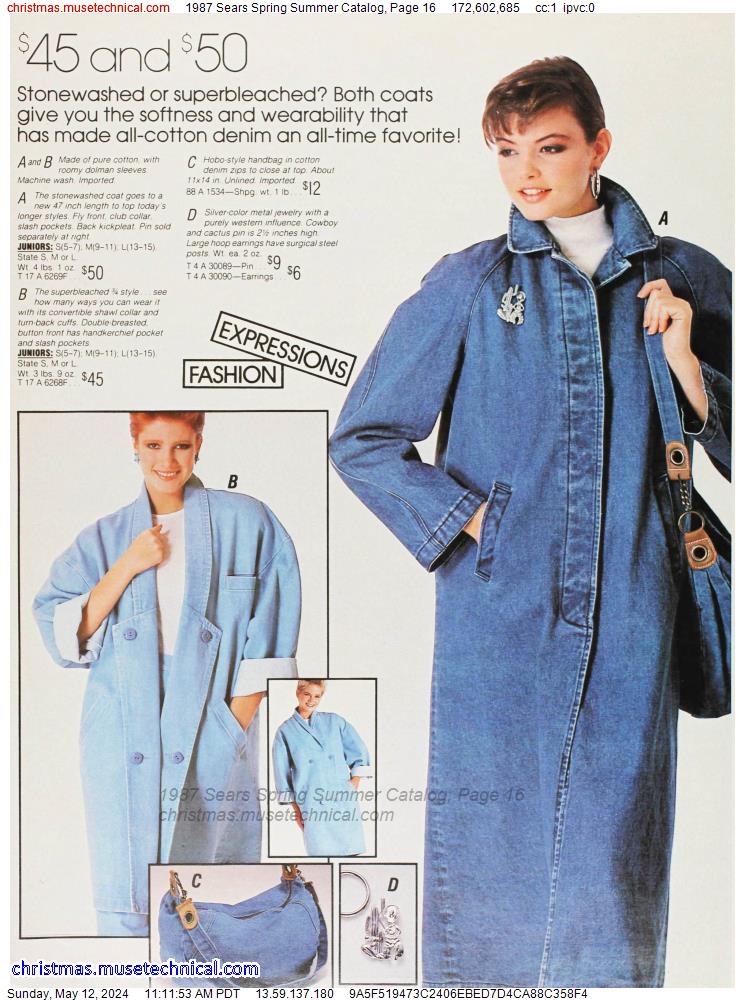 1987 Sears Spring Summer Catalog, Page 16