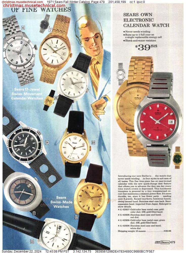 1971 Sears Fall Winter Catalog, Page 479