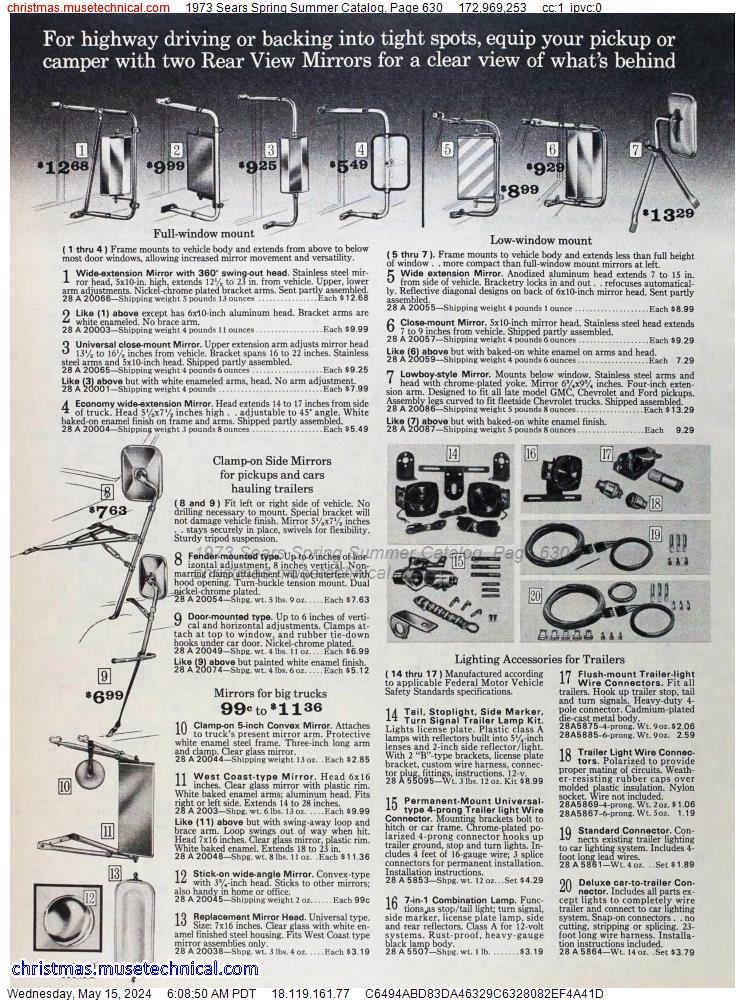 1973 Sears Spring Summer Catalog, Page 630