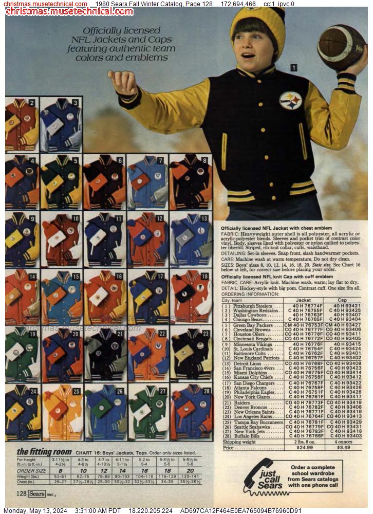 1980 Sears Fall Winter Catalog, Page 128