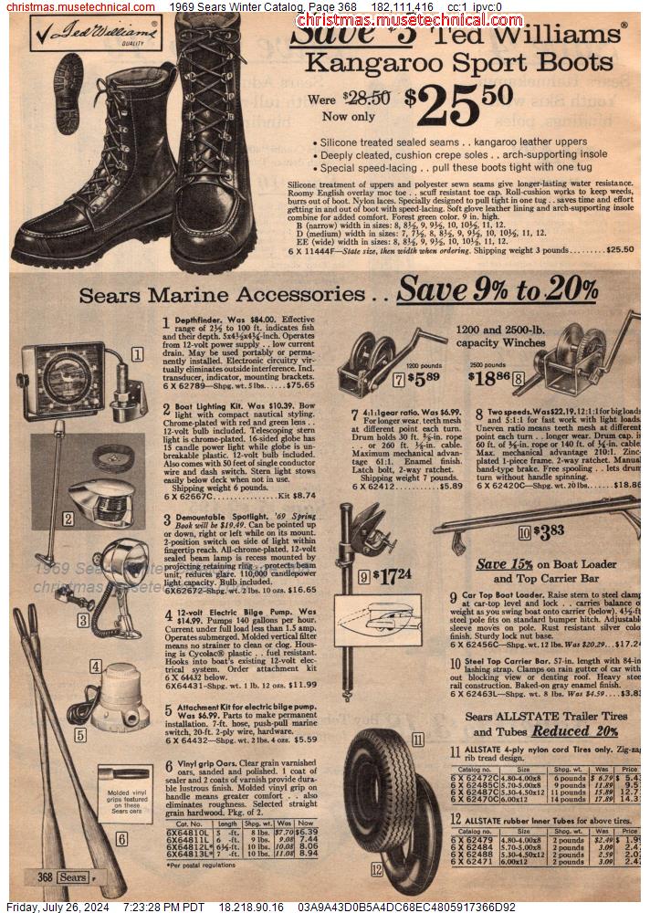 1969 Sears Winter Catalog, Page 368