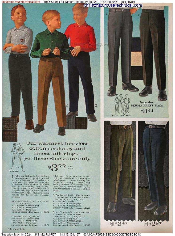 1965 Sears Fall Winter Catalog, Page 228