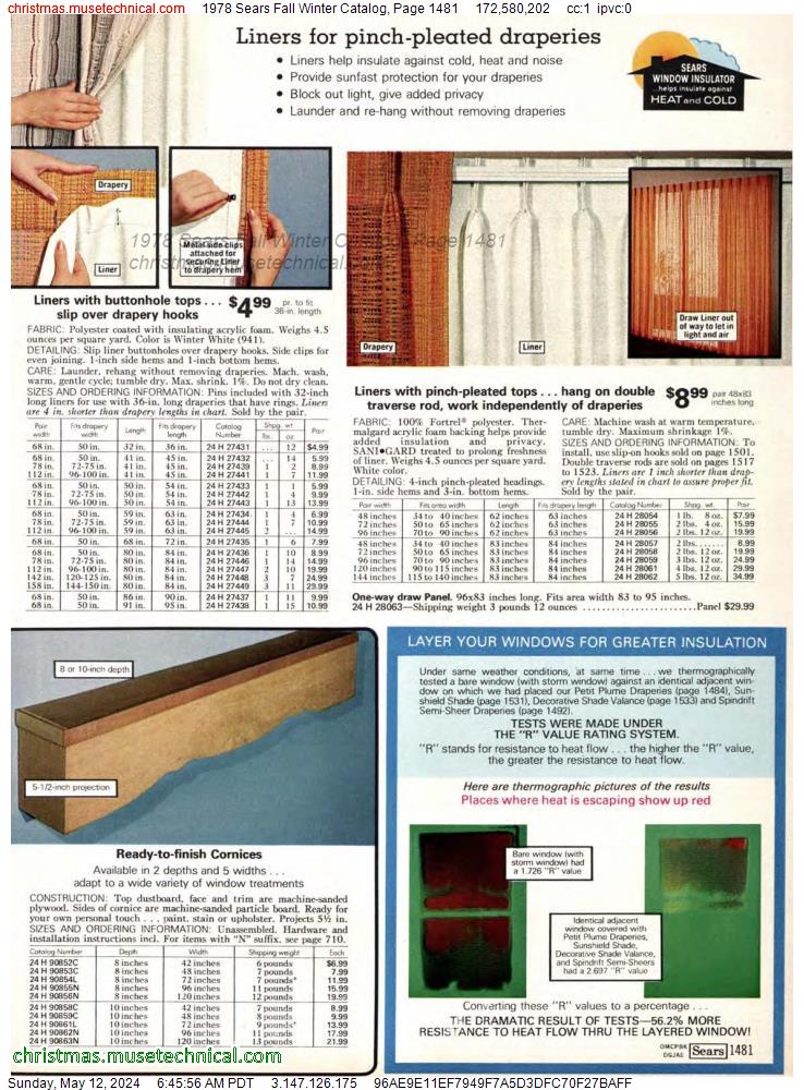 1978 Sears Fall Winter Catalog, Page 1481