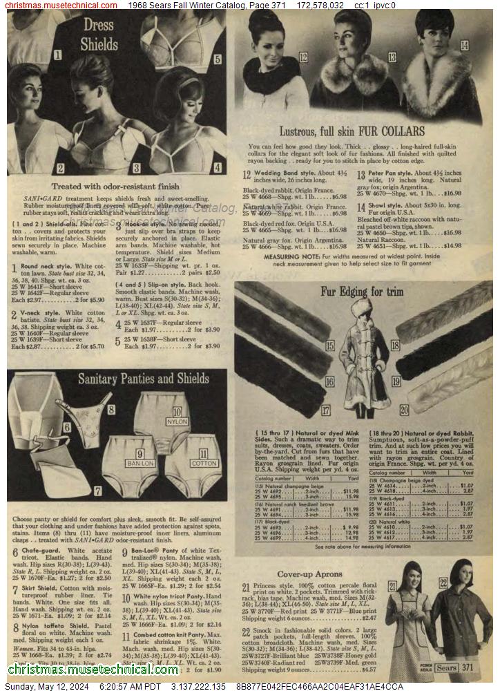 1968 Sears Fall Winter Catalog, Page 371