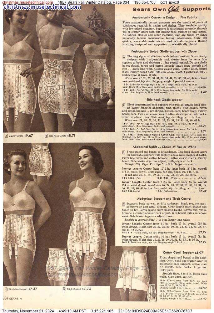 1957 Sears Fall Winter Catalog, Page 334