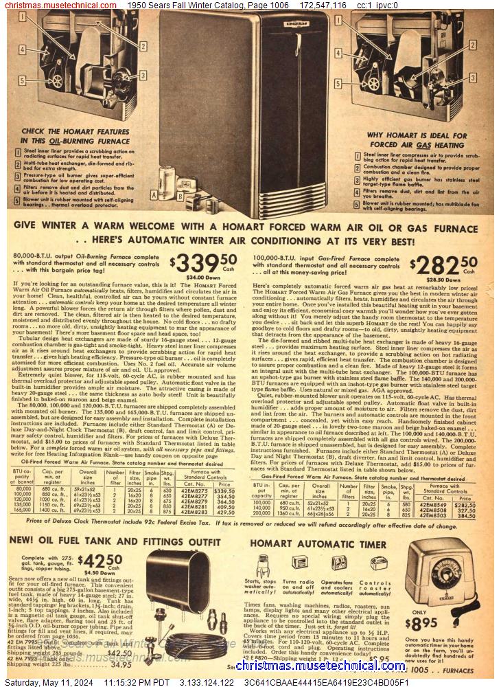 1950 Sears Fall Winter Catalog, Page 1006