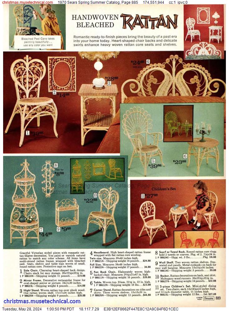 1970 Sears Spring Summer Catalog, Page 885
