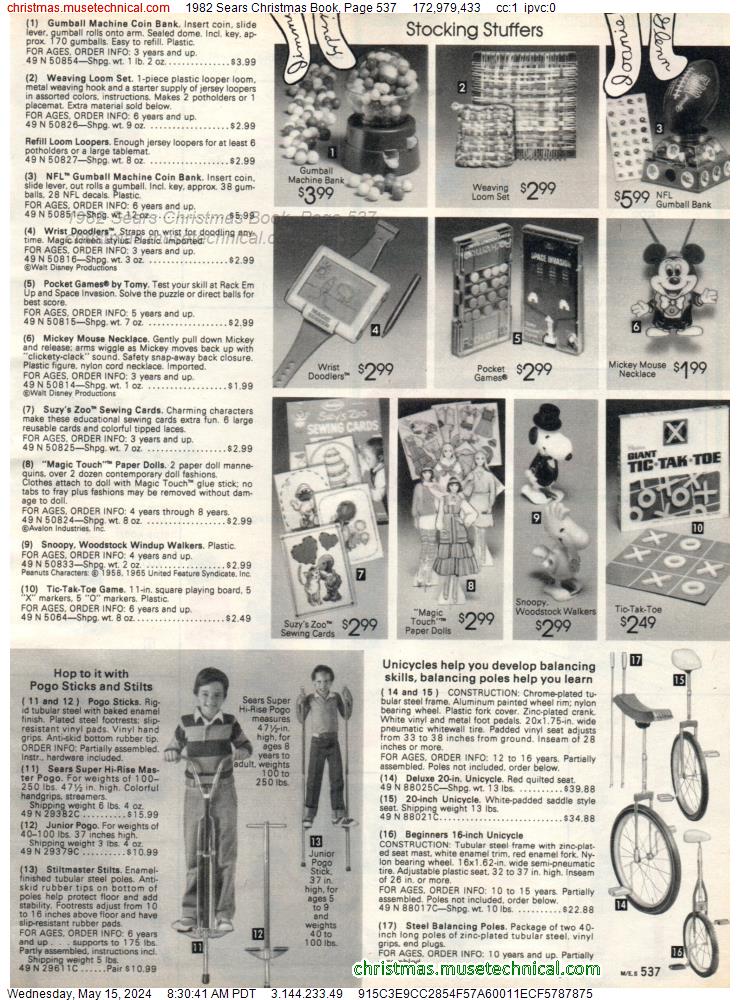 1982 Sears Christmas Book, Page 537