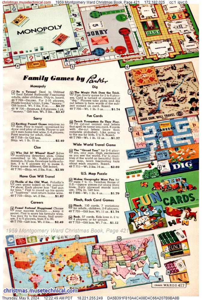 1959 Montgomery Ward Christmas Book, Page 421