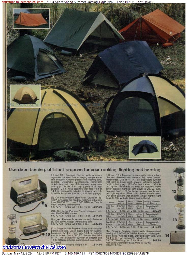 1984 Sears Spring Summer Catalog, Page 526