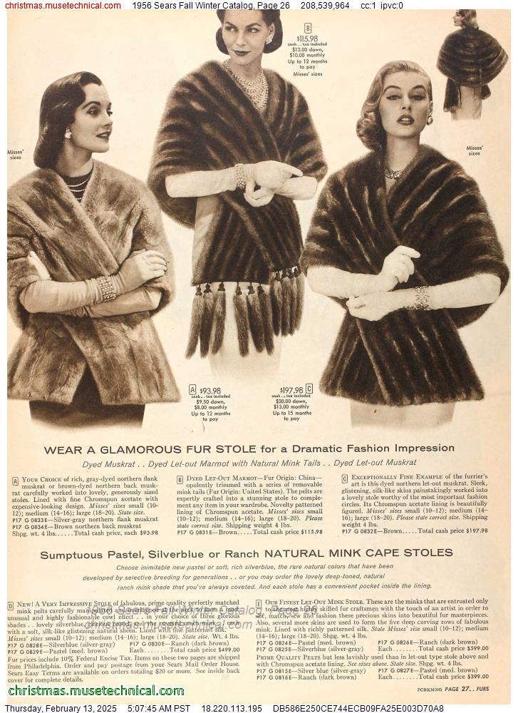 1956 Sears Fall Winter Catalog, Page 26