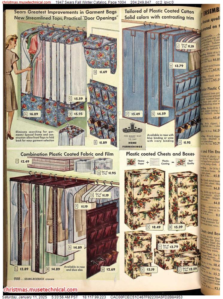 1947 Sears Fall Winter Catalog, Page 1004