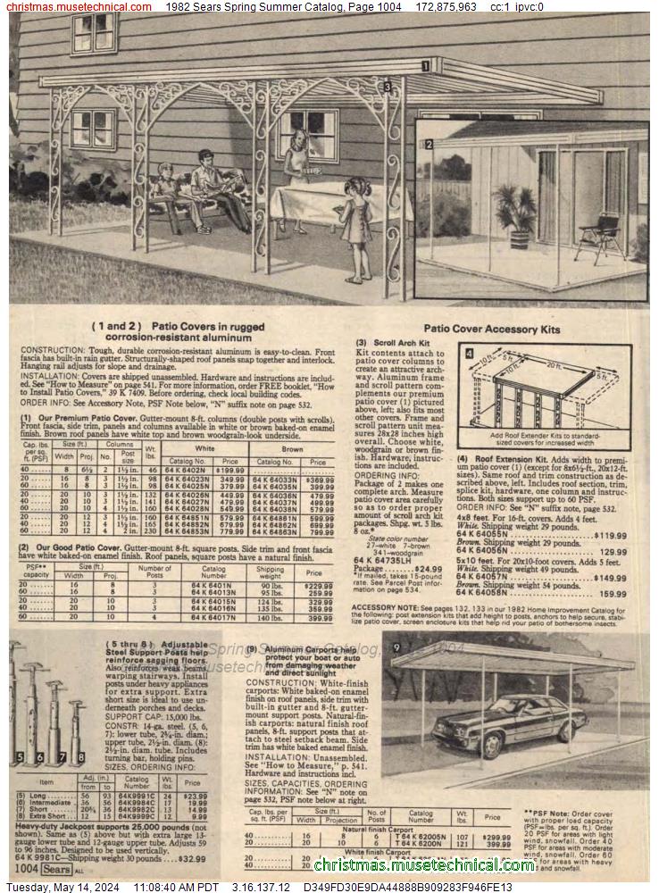 1982 Sears Spring Summer Catalog, Page 1004