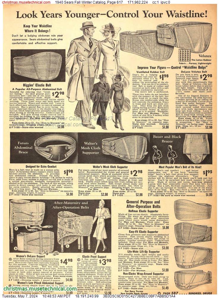 1940 Sears Fall Winter Catalog, Page 617