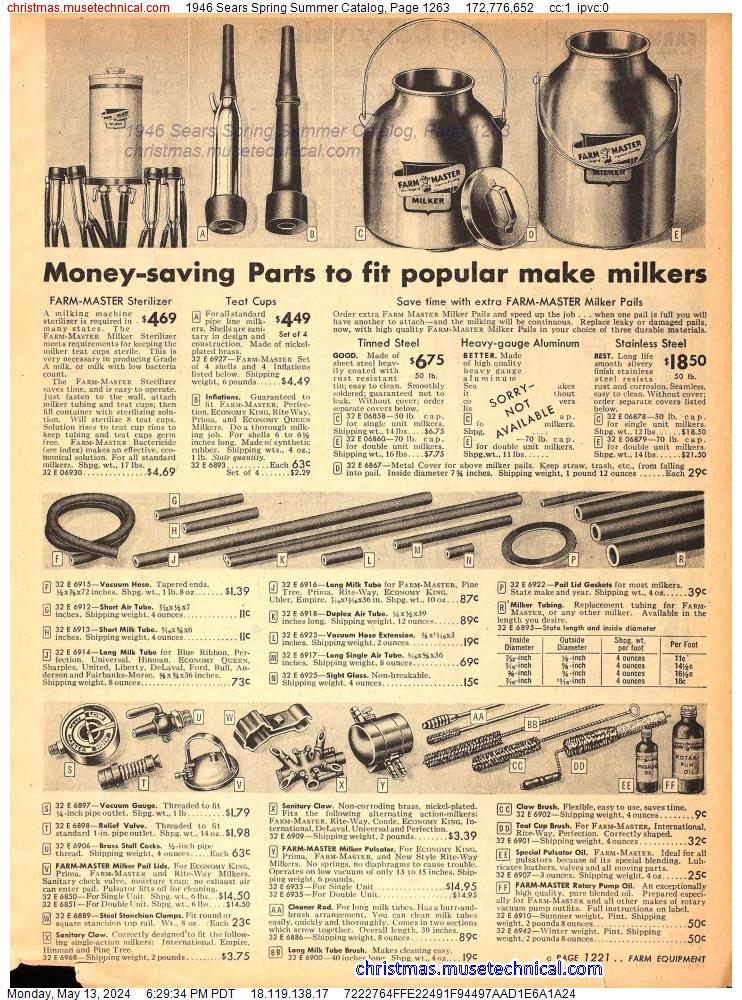 1946 Sears Spring Summer Catalog, Page 1263