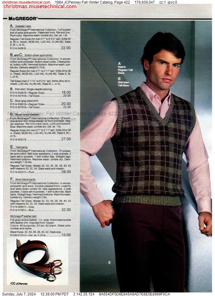 1984 JCPenney Fall Winter Catalog, Page 422