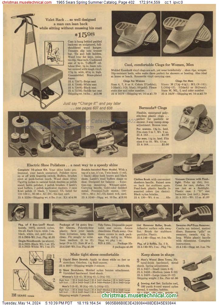 1965 Sears Spring Summer Catalog, Page 402