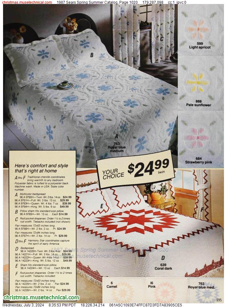 1987 Sears Spring Summer Catalog, Page 1020