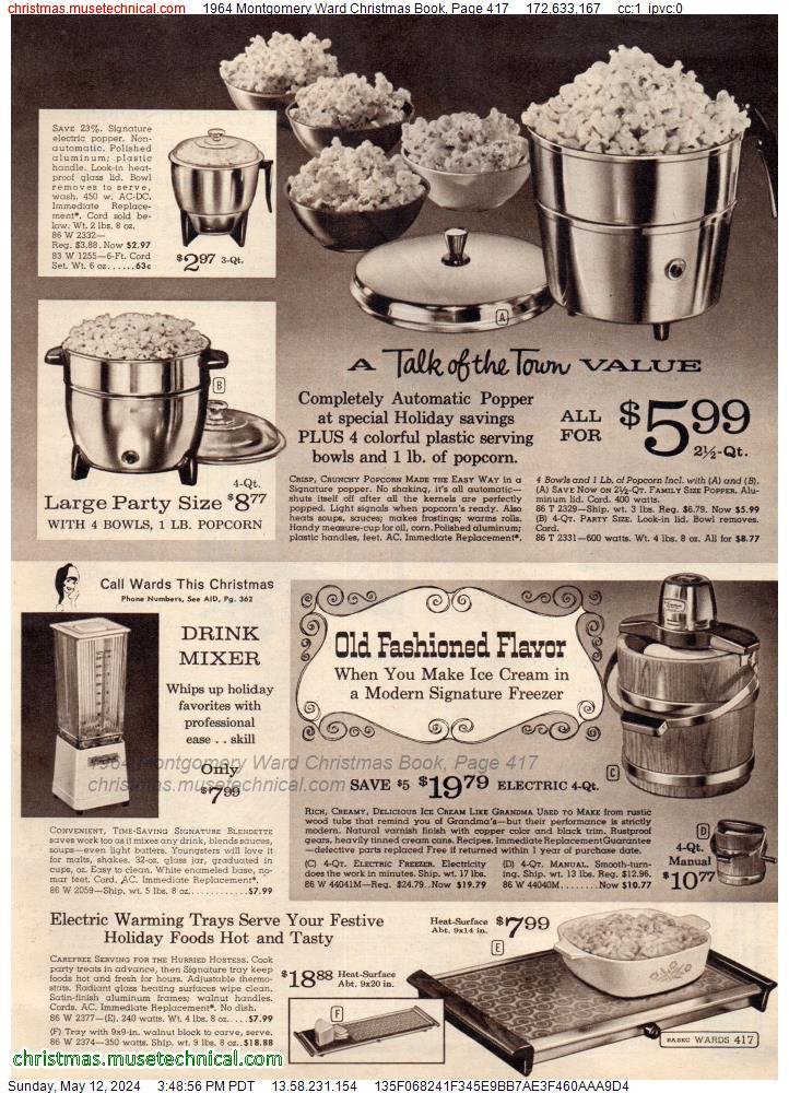 1964 Montgomery Ward Christmas Book, Page 417